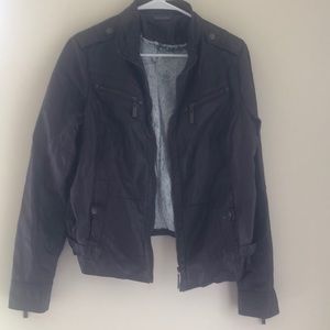 Faux leather jacket size large